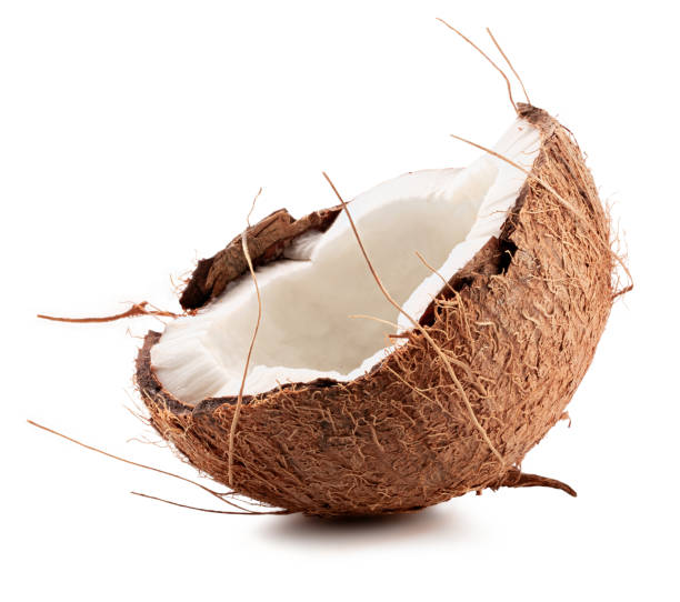 istock half of coconut isolated on a white background. Clipping path 2160808740