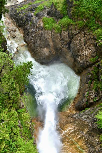 istock Top Down View of a Glacier Fed Waterfall 2160812368