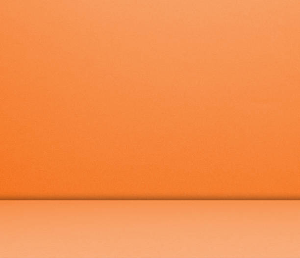 istock Background Orange Summer Table Product Beauty Cosmetic Presentation Abstract  Studio  Gradient Two Tone Warm Bright Color Blur Wallpaper Modern Podium Backdrop Loft Cement Marble Concrete Tropical. 2160817934