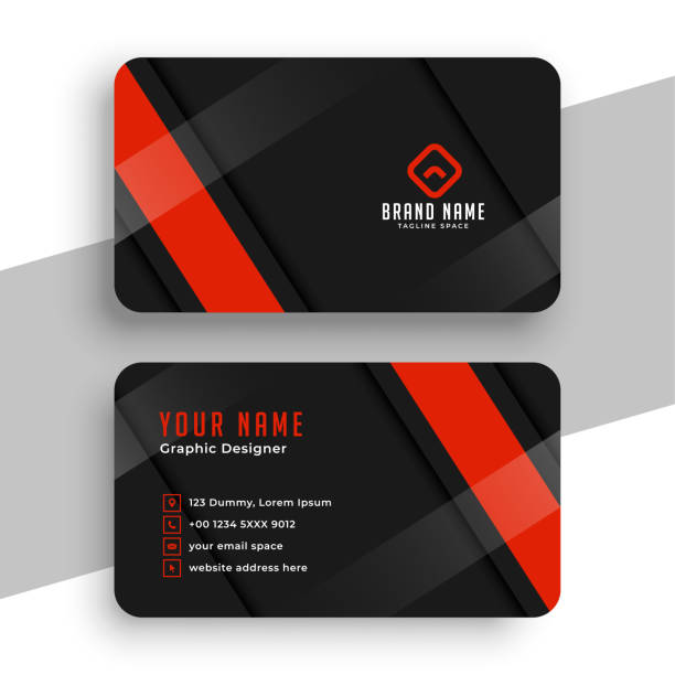 istock dark black professional business visiting card layout for individual contact 2160819093