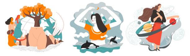 istock Mother nature, beauty and feminine energy flows 2160825787