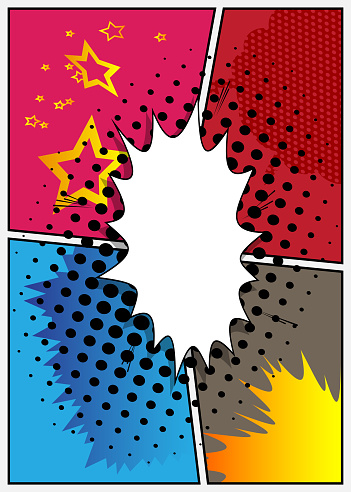 Super Cartoon Abstract Background Comic Book Page Layout Backdrop Retro ...