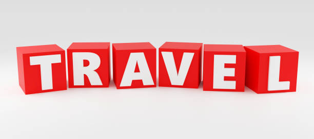 istock Luxury red sign travel with red boxes on grey podium, soft light, smooth background, 3d rendering 2160842253