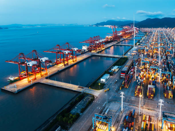 istock Ningbo-Zhoushan Port at dusk 2160845362