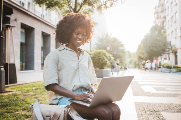istock Freelance worker in the city 2160862115