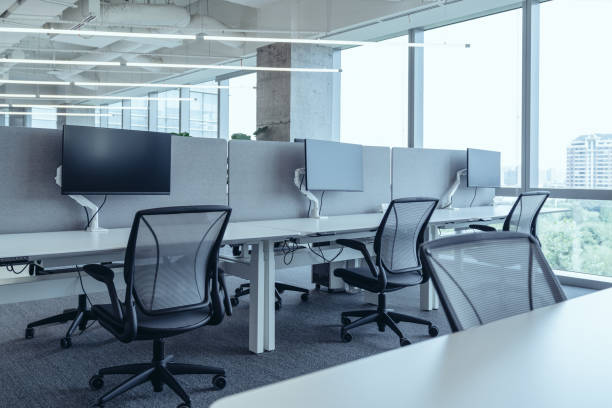 istock The modern open-plan office with a clean, organized layout. 2160869118