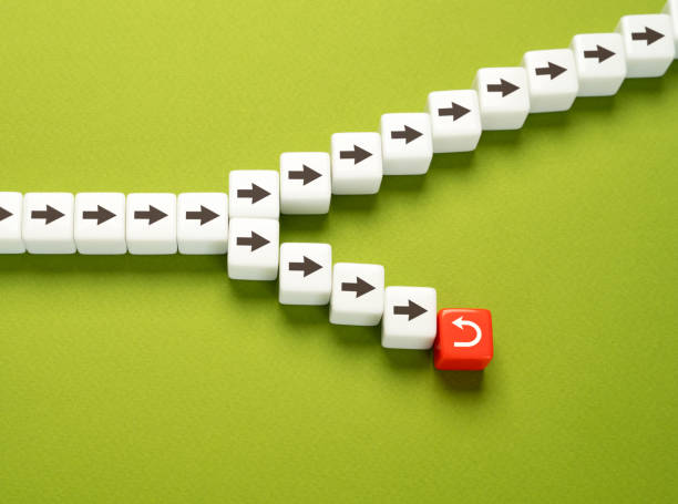 istock Return to the fork and take the second path. Stick to the plan. Go back to choosing paths. 2160870693