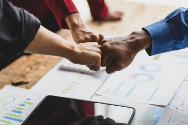 istock Collaboration and unity of people in an organization. 2160883047