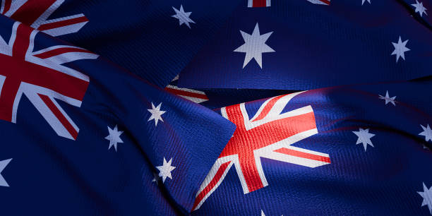 istock Australia Independence Day greeting card template.  3d render. 2160904220