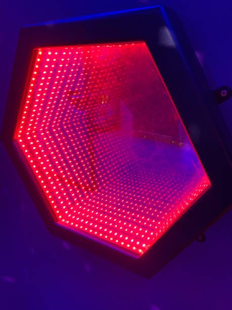 istock Red Hexagon Sensory 3d LED light tunnel 2160907751