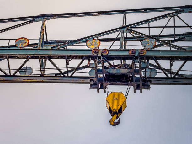 istock Detail Boelwerfkraan Temse (Industrial Heritage) - Crane Hook Against Sky 2160907874