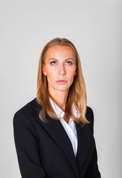 istock Human emotions. The business woman thought. Finding a solution. 2160920019