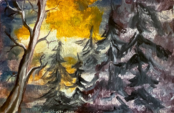 istock Acrylic painting of sunset 2160920933