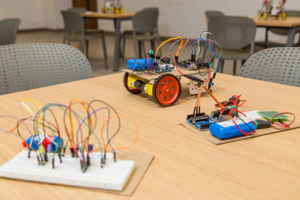 istock Robots ade completely by school kids. 2160935080