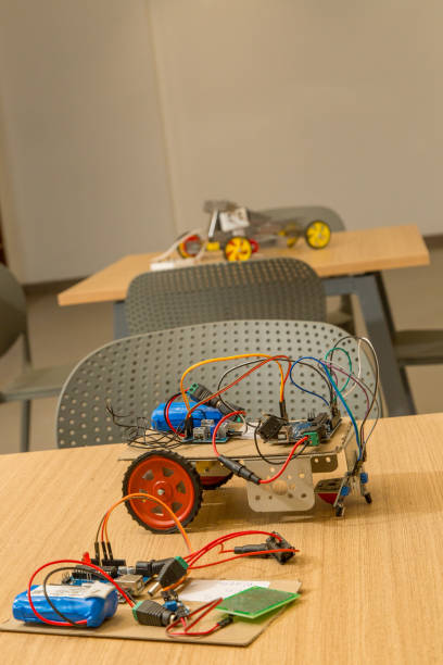 istock Robots ade completely by school kids. 2160935088