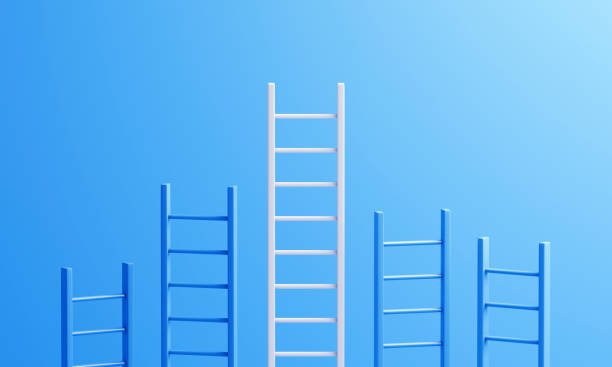 Stand out from the crowd concept business goal target and leadership concepts. 3d illustration.