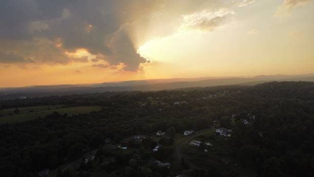 istock Sunset over a rural neighborhood 2160939286