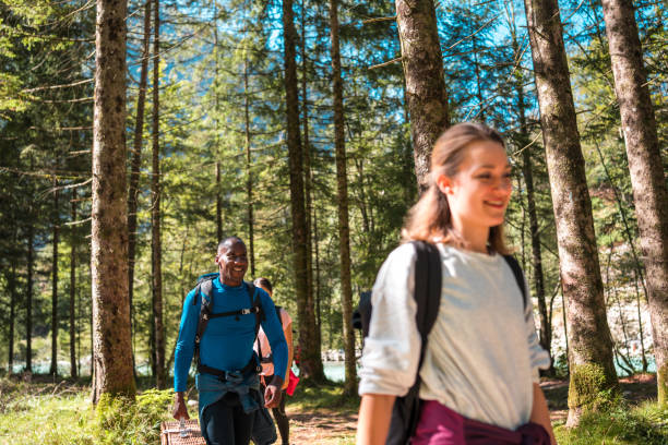 istock Diverse Group of Friends Enjoying a Hike in Forest 2160940492