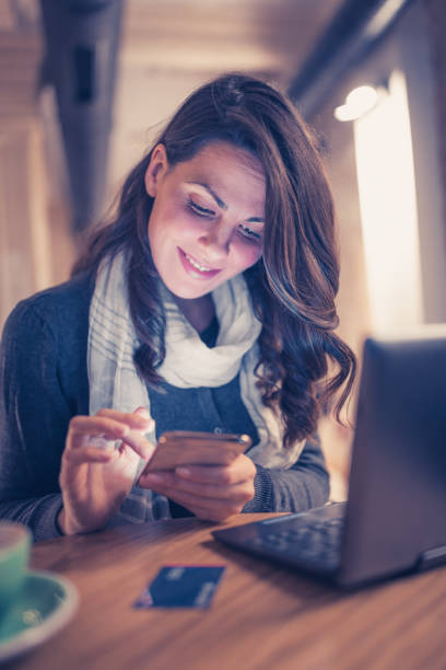 Evening Online Shopping Woman