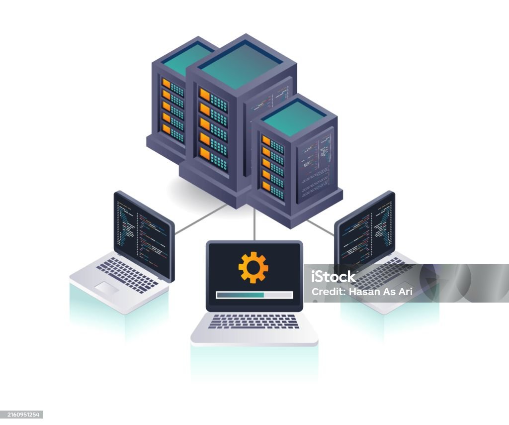 Computer Network Server Data Technology Stock Illustration - Download ...