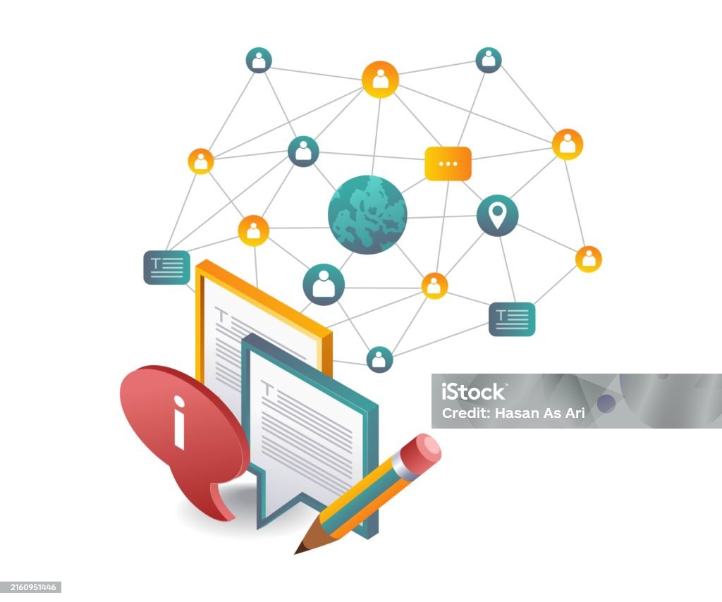 Data Network Information Systems Isometric Illustration Stock ...
