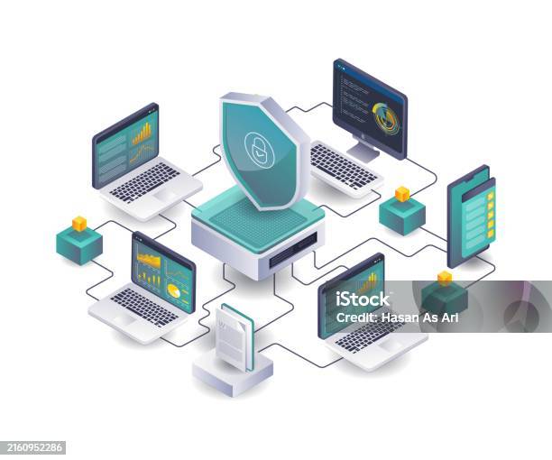Computer Security Evolution Evolution Of Computer Security Analysis Technology Stock Illustration ...