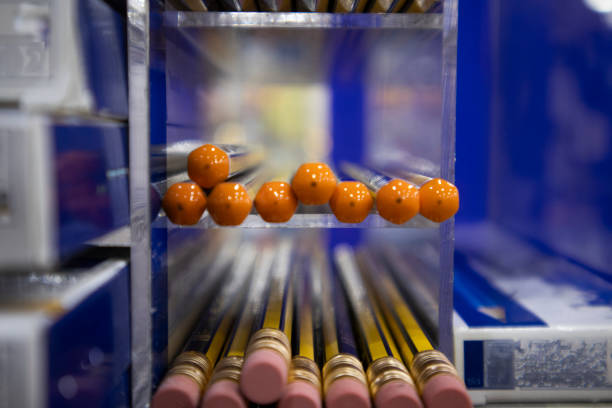 Above, Directly Above, School Supplies, Art, Pencil