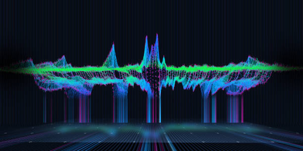 istock Abstract  background color graph audio with blurred  lines on dark space. Technology wireframe concept  virtual data analytical . Banner for business, science and technology data analytics. Big Data. 2160963192