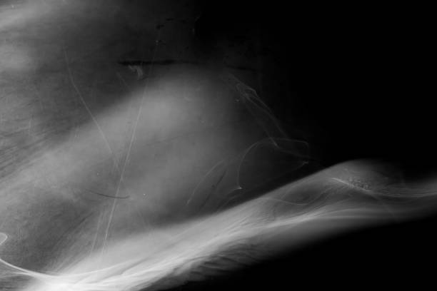 Abstract Background with lighting and smoke on black background