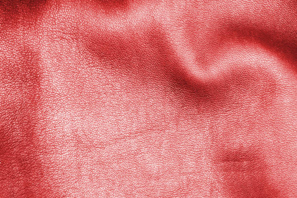 Red suede natural red-dyed leather as a background