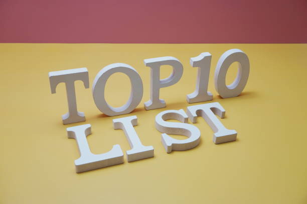 istock Top 10 List alphabet letter on yellow background 2160973027