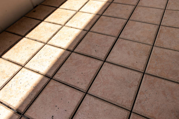 istock Tiled veranda with sunlight shining in 2160973459