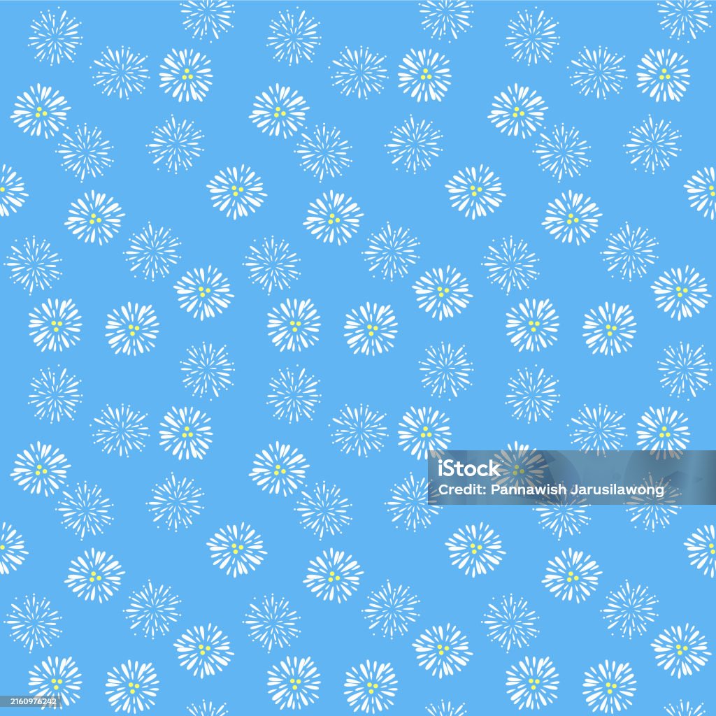 Japanese Firework Pattern Japanese Firework Flower Vector Seamless Pattern Stock Illustration ...