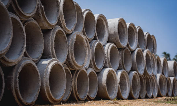 istock A stack of concrete ring pipes piled and creating a symmetrical arrangement 2160978120