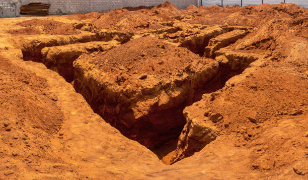 istock formwork house trench, foundation basement, digging trench 2160978885