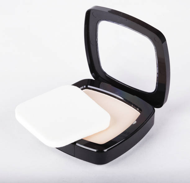 istock Make-up powder in box and make up brush 2160982979