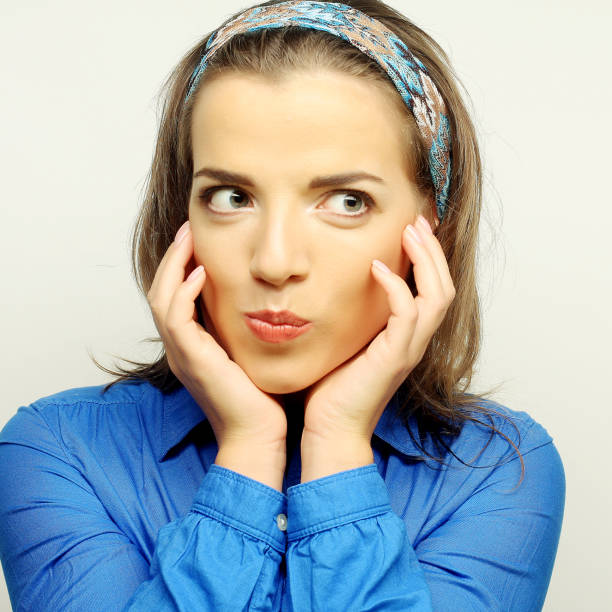 istock Beautiful young surprised woman. 2160986220