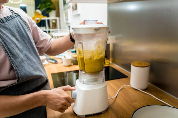 istock Chef at the kitchen preparing chickpea porridge with ginger 2160994232