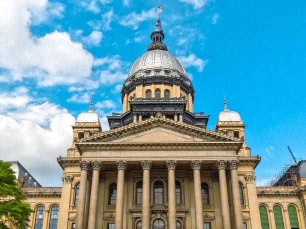 The Illinois State Capitol Building Front View