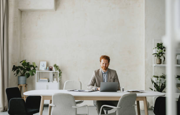 istock Businessman Working on Laptop in Modern Office 2160994924