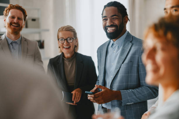 istock Diverse Business Team Laughing During Office Meeting 2160995088