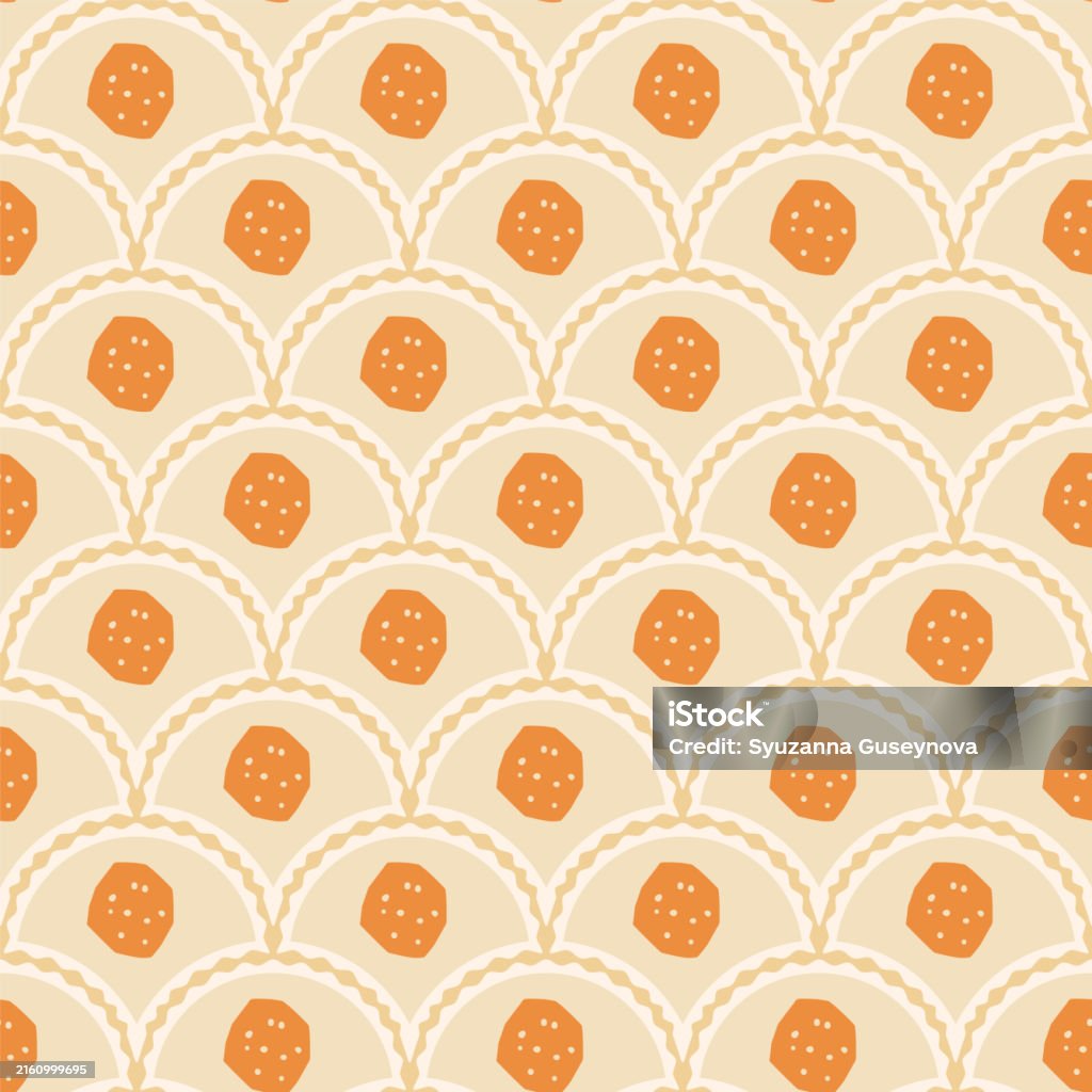 Scallop Repeat Pattern Colorful Gem Shape Seamless Pattern Cutouts Abstract Scallop Repeat ...