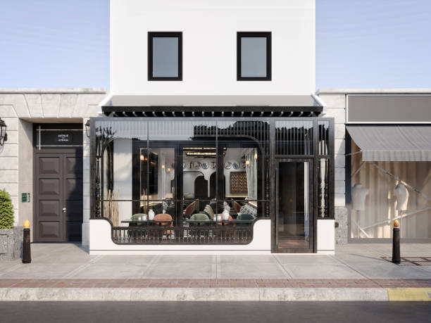 istock 3d render of restaurant cafe exterior view 2161000379