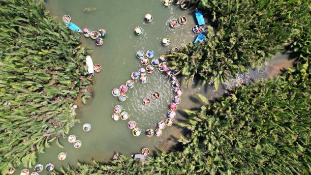 istock Coconut Forest Basket Boat Ride in Hoi An 2161017864