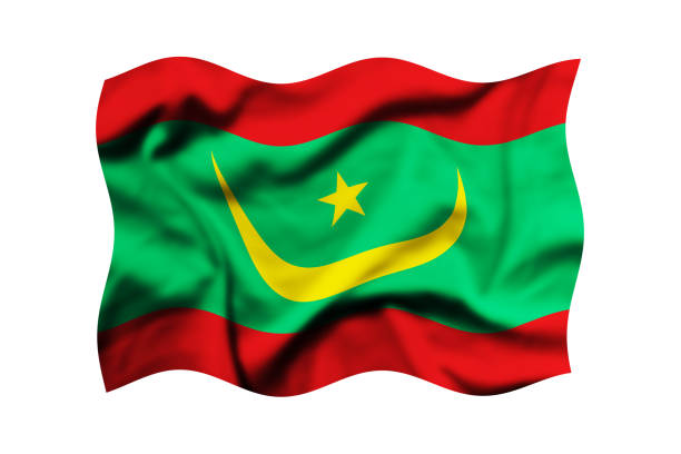 istock Waving Mauritania flag background, Clipping Path Included 2161021392