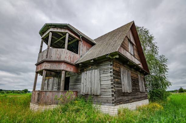istock Abandoned Old House in Rural Fields Atmospheric 2161022611