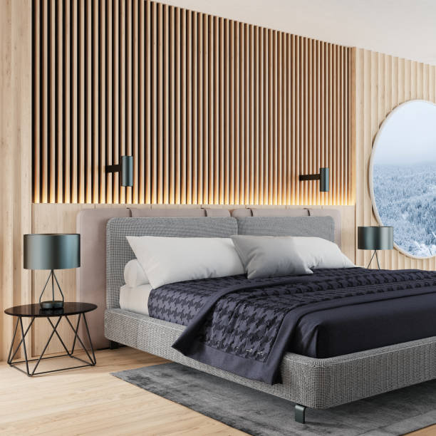 istock Modern japandi-style bedroom 2161026936