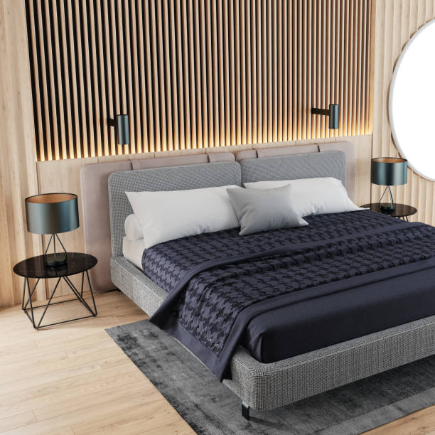 istock Modern japandi-style bedroom 2161026958