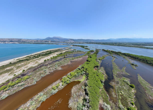 istock Algae colors in Kune lagoon Albania. 2161030521