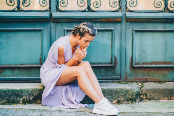 istock Depressed woman feeling lost 2161032456